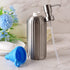 Rust-Proof Stainless Steel Countertop Soap Dispenser - Roman Column Shaped 18 oz Brushed Nickel Bottle with Pump