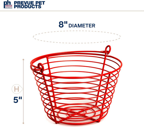 Prevue Pet Products 7.88 Inch 468 Red Egg Basket