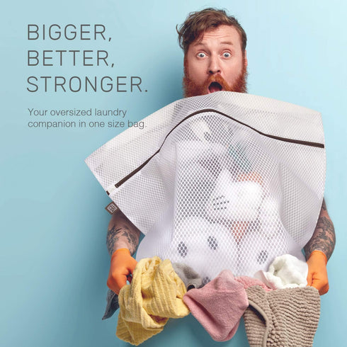 Large Mesh Laundry Bags for Delicates, 2 Jumbo XXL Durable Wash Bags with Zipper, Organizer for Clothes