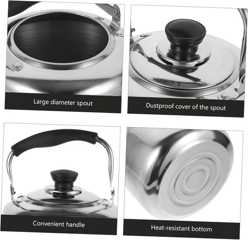 Cabilock Whistling Stainless Steel Kettle, Handheld Hot Water Teapot, Kitchen Water Boiler, Japan Anti-scald Tea Maker