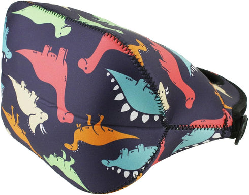 Violet Mist Neoprene Lunch Bag | Reusable Insulated Box with Adjustable Shoulder Strap for Men and Women, Dinosaur 2