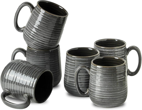 HASENSE Ceramic Coffee Mugs - 15 OZ Large Coffee Cups Set of
