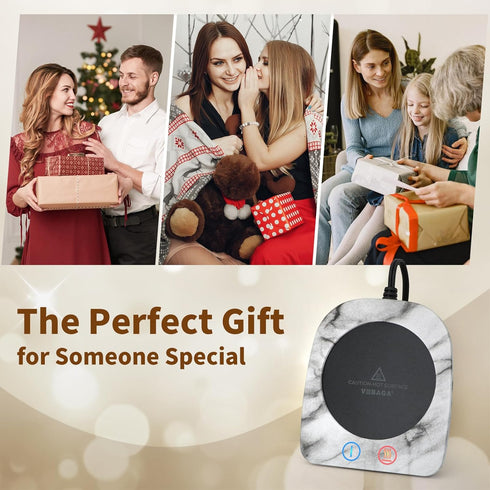 3-Temp Settings, VOBAGA Coffee Mug Warmer with Coffee Cup Warmer with Auto Shut Off, Smart Mug Warmer for Travel Office