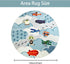 4ft,Animal ABREEZE Faux Wool Kids Play Mat Round Area Rug Kids Nursery Door Mat Soft Plush Non-Slip Childrens Carpet