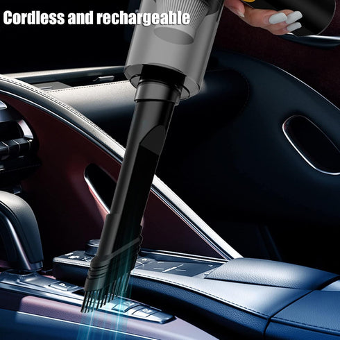 TOPINCN 12000Pa Portable Car Vacuum Cleaner with Multi nozzles and Air Blower, 2 in 1 Wet and Dry Dual Use Cordless Handheld USB Rechargeable (White) by TOPINCN