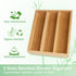 Bamboo Silverware Organizer, Kitchen Drawer Utensil Organizer, Flatware Tray for Kitchen Utensils