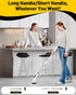 Electric Spin Scrubber, Shower Scrubber with Extendable Arm, Dual-Speed and 3 Brush Heads for Bathroom