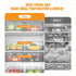 Stackable Fridge Organizer Bins - 2 Pack Refrigerator Drawers for Storage, Clear Fruit Containers for Fridge, Berry
