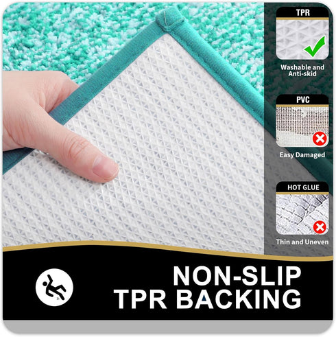 OLANLY Bathroom Rugs 24x16 - Extra Soft Absorbent Microfiber Bath Mat, Non-Slip, Machine Washable, Quick Dry Shaggy