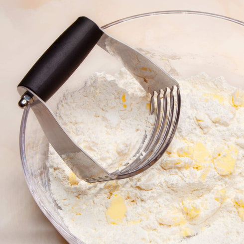 ALLTOP Pastry Shortening Blender Cutter - Stainless Steel Dough Masher for Baking, Almond, Hand Kitchen Tool