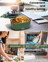 Electric Lunch Box for Adults, 80 W Fast Heating Portable Food Warmer with 2 Stainless Steel Containers