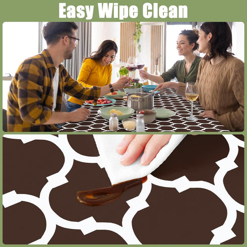 6 30x72 Inches) Smiry Rectangle Picnic Table Cover, Waterproof Elastic Fitted Camping Tablecloths for Foot Tables