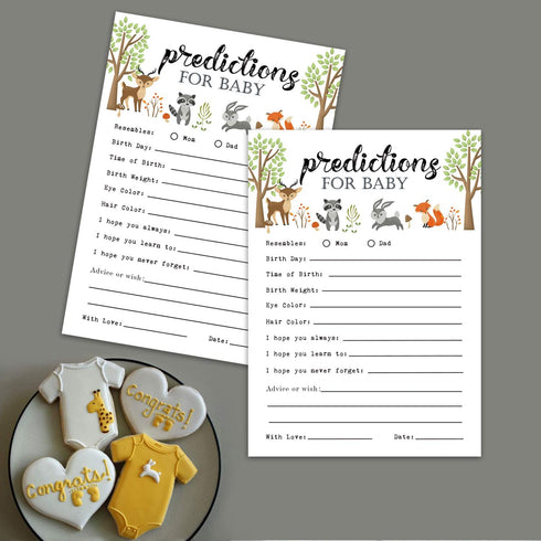 Giftideaworkshop 25 Advice and Prediction Cards for Baby Shower Game, New Mom and Dad Card for Girl or Boy Babies, New
