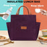 Joymee Lunch Bag Women Insulated Lunch Box Reusable Leakproof Large Spacious Cooler Tote for Women Men Adult with Bottle Holder and Side Pockets for Work Office Travel Picnic - Dark Purple by Joymee