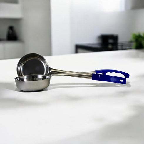 8 Ounce Solid Stainless Steel Portion Control Ladle Spoon for Measuring and Serving, Pack of 2