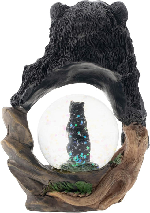 45MM Elanze Designs Protective Black Bear and Cub Magical Whimsical Tabletop Dresser Nightstand Figurine Miniature