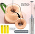 Milk Frother Handheld, Battery Operated Foam Maker for Coffee, Portable Drink Mixer with 2 Stainless Steel Whisk Heads,
