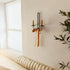 Double Armed Iron Candle Holders, Metal Wall Sconce Holder Set of 2, Black Modern Wall Candle Sconces for Living Room,