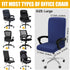 smiry Stretch Computer Office Chair Covers, Soft Fit Universal Desk Slipcovers, Removable Washable Anti-Dust Protector