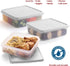 Plastic Storage Containers with Lids, 2-Pack 3L Cupcake Carrier, Leakproof Airtight Food Storage Containers