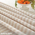 TruDelve Small Round Table Cloth, 60 Inch Beige Striped Cloth Tablecloth, Boho Fall Round Table Cover