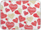 Red Gold Watercolor Hearts Love Dish Drying Mat 16x18 for Kitchen, Valentine's Day Love Flowers Dishes Pad Dish Drainer