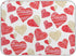Red Gold Watercolor Hearts Love Dish Drying Mat 16x18 for Kitchen, Valentine's Day Love Flowers Dishes Pad Dish Drainer