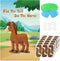 Pin The Tail on The Horse Game with 36 Tail Stickers for