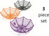 Fun Express Plastic Spider Web Halloween Candy Bowls - Set of 3 Pieces