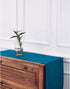 Solino Home Linen Table Runner 72 Inches Long - Athena, 100% Pure Linen Chambray Teal, 14 x 72 Inch for Dining