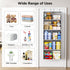 2 Pack 5-Tier 10 80 lbs Over The Door Organizer with Side Mesh Pockets & Clear Windows, Weight Capacity Hanging Storage
