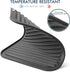 HOTEC Set of 2 Dark Grey Silicone Trivets for Hot Pots and Pans, Heat Resistant Dish Drying Mat for Kitchen Counter