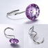 iiEASEST Quality Acrylic Decorative Shower Curtain Hooks Rings, Set of 12 (Purple)