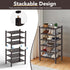 3 Closet,Hallway,Entryway,Small 18"x11"x17" Haddockway Small Tier Bamboo Shoe Rack Storage Organizer, Multifunctional