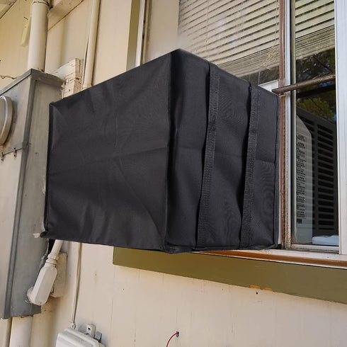Heavy Duty 600D Oxford Air Conditioner Winter Cover for Outside Unit, AC Defender Cover (27.5Wx22.8Dx18.9H)