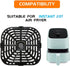 Air Fryer Grill Pan for Instants Vortex 2QT Mini Air Fryer Oven, Premium Air Fryer Grill Crisper Plate, Air Fryer Grate Grid with Rubber Tabs for Instants 2QT Air Fryer, Nonstick, Dishwasher Safe