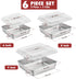 E-far 6/8/9-Inch Square Cake Pan with lid Set, Square Baking Brownie Pans Stainless Steel Bakeware Set of 3, Non-toxic & Healthy, Easy Clean & Dishwasher Safe - 6 Pieces(3 Pans + 3 Covers)