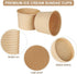 300 Packs 5 Frozen Ruisita Paper Ice Cream Cups Ounce Disposable Soup Bowls Brown Dessert Bowls for Hot or Cold Food