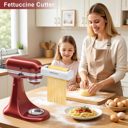 3 3 Set Pieces Pasta Maker Attachment for Kitchenaid Stand Mixers, Noodle Maker PCs of Pasta Roller Fettuccine Cutter