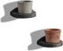 Freezing point Small Floating Shelves for Wall Set of 2 Semicircle Wood