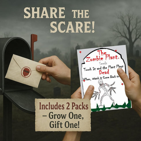 Zombie Plant Seed Packets (2) – Grow Your Own Live Zombie Plant for Fun & Educational STEM Activity