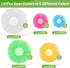 130Pcs Reusable Elastic Food Bowl Storage Covers, Sublaga Bowl Covers, Variety of 5 Translucent Stretchable Sizes and Colorful Dish Plate Covers, Alternative to foil, Plastic Wrap,BPA Free by Sublaga