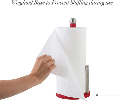 Red Paper Towel Holder - Durable and Stylish Kitchen Accessory