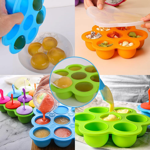 JJYHEHOT 2 5,6,8 PCS Egg Bites Silicone Mold, Sous Vide Egg Bite Maker, Fits Instant Pot qt Pressure Cooker