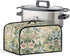 Floral Slow Cooker Cover with Mesh Pocket and Top Handle, Small Appliance Cover for Kitchen Home Decor Accessories
