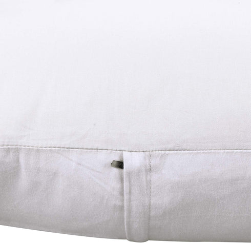 Thmyo 4-Pack 100% Cotton Lumbar Throw Pillow Case, 12x20inch/30x50cm, White (Covers Only, Not Pillows)