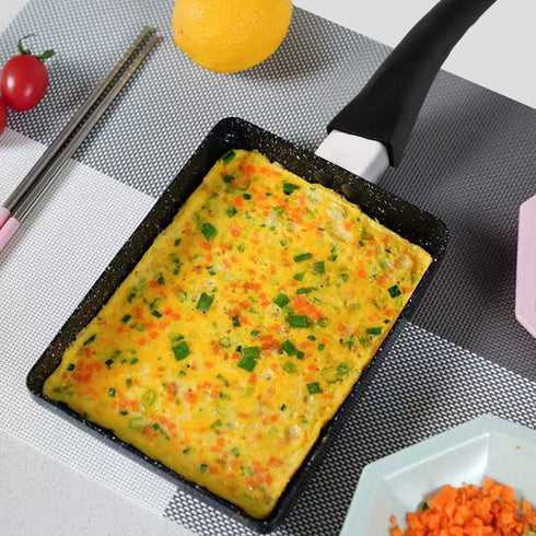 Tamagoyaki Pan, Japanese Omelette Pan, Rectangular Non-Stick Mini Frying Cooker for Gas and Induction Stoves