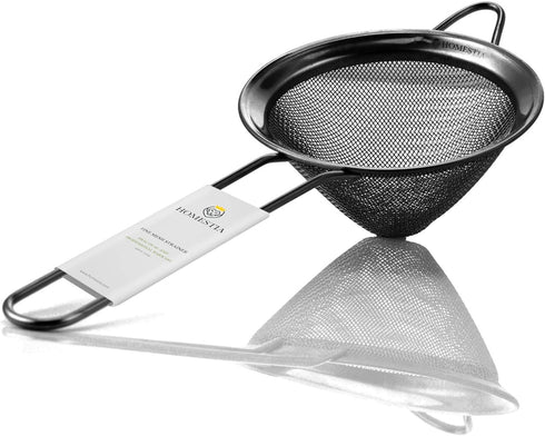 Homestia 304 Stainless Steel Fine Mesh Strainer, Liquid Strainer Cup for Food, Drinks, Tea, Coffee, Juice, Noodles,