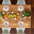 Sequin Placemats Set of 6, Heat-Resistant Stain-Resistant Kitchen Table Mats, Elegant Rose Gold 15" Round for Party