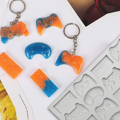SAKOLLA Game Controller Silicone Molds - 16 Cavity Molds for Chocolate, Candy, Cake Decoration, Cake Pops, Resin